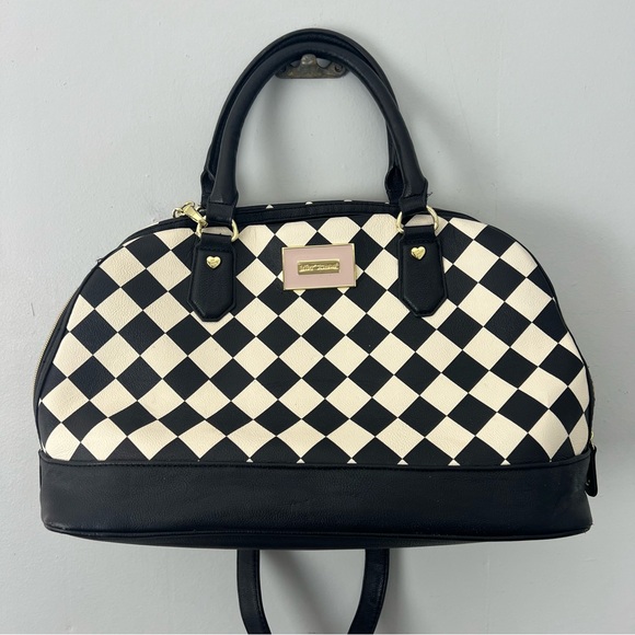 Betsey Johnson Handbags - Betsey Johnson Checkered Black and White Handbag